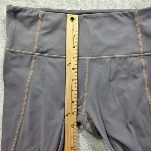 Athleta Leggings Womens Medium Gray High Rise Workout Yoga Pants Nylon Spandex - Picture 9 of 10